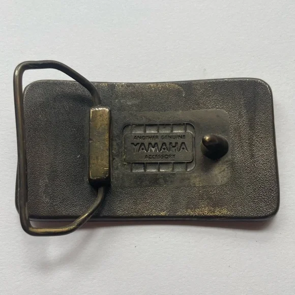 Vintage Brass Yamaha promo Belt Buckle genuine accessory - Picture 2 of 4